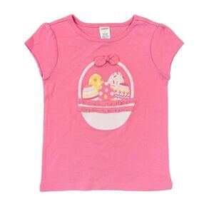 NWT Gymboree Pink W/Embroidered Easter Egg Basket Top